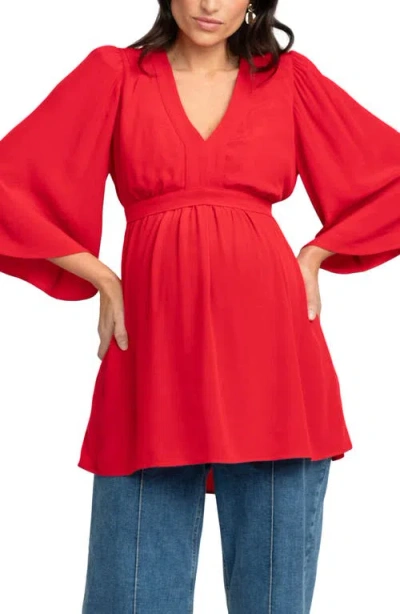 Seraphine Flutter Sleeve Maternity/nursing Top