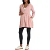 Seraphine Frill Waist Babywear Tunic Maternity Hoodie In Open Pink