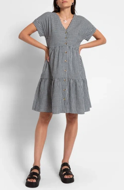 Seraphine Gingham Cotton Button-up Maternity/nursing Dress