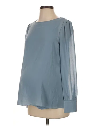 Pre-owned Seraphine Long Sleeve Blouse In Blue