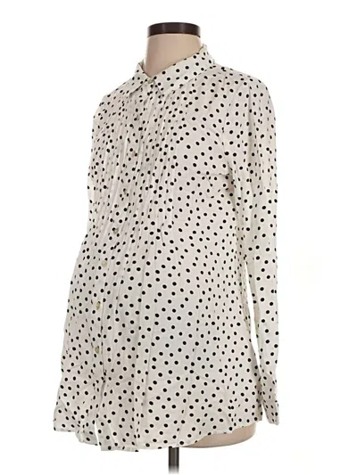 Pre-owned Seraphine Long Sleeve Blouse In Ivory