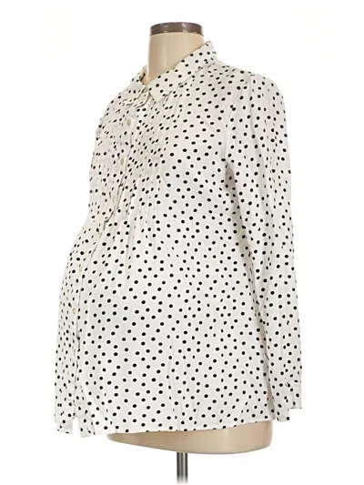 Pre-owned Seraphine Long Sleeve Blouse In Ivory
