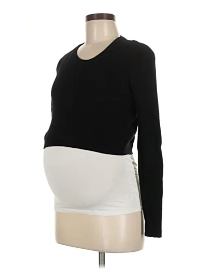 Pre-owned Seraphine Long Sleeve Top Black Scoop Neck Tops