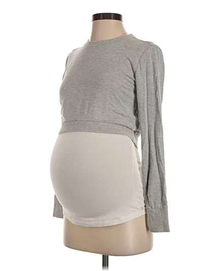 Pre-owned Seraphine Long Sleeve T-shirt In Gray