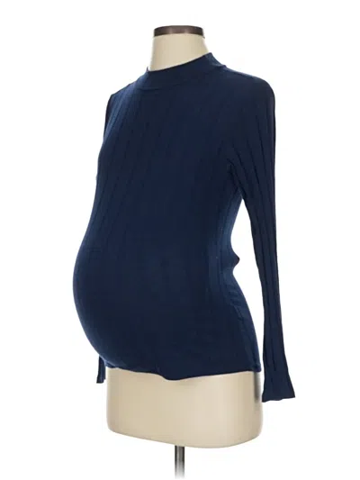 Pre-owned Seraphine Long Sleeve Turtleneck In Blue