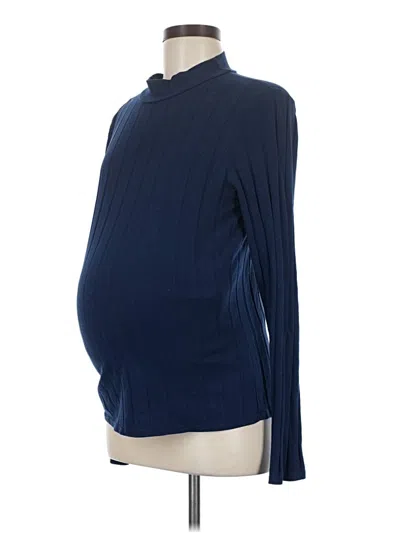Pre-owned Seraphine Long Sleeve Turtleneck In Blue