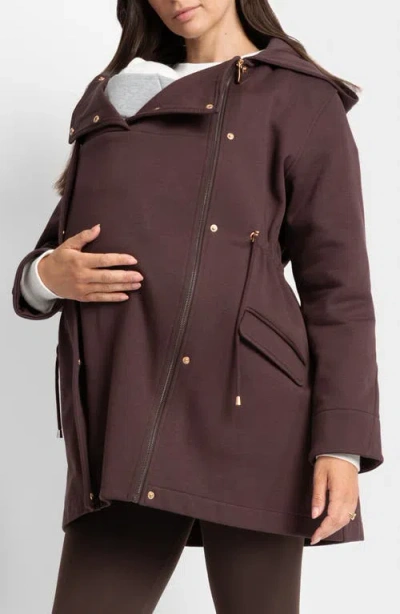 Seraphine Maternity Babywearing Hoodie In Chocolate