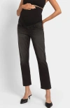 Seraphine Over The Bump Slim Fit Maternity Jeans In Black