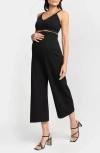 SERAPHINE SERAPHINE OVER THE BUMP WIDE LEG MATERNITY CROP PANTS