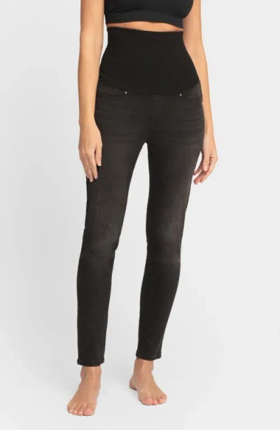Seraphine Post Maternity Skinny Jeans In Black