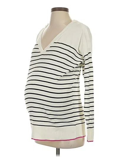 Pre-owned Seraphine Pullover Sweater In White