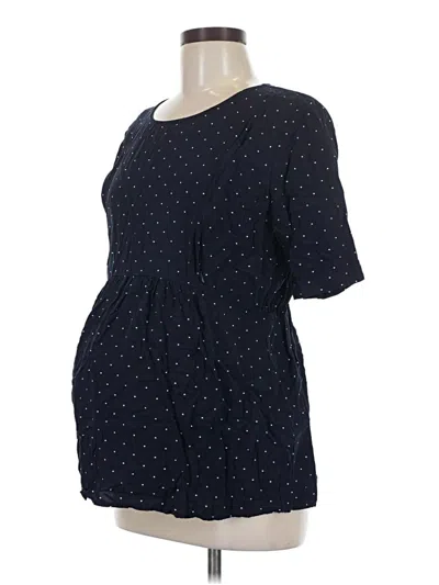 Pre-owned Seraphine Short Sleeve Blouse In Blue