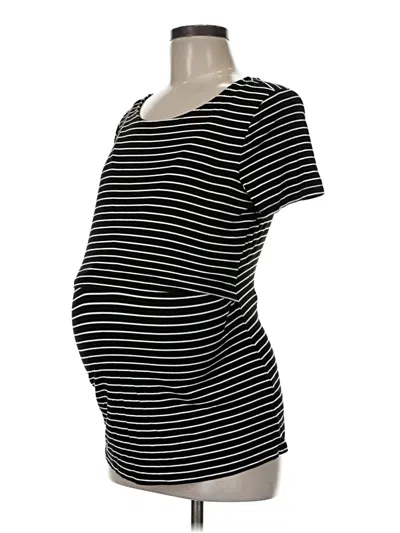 Pre-owned Seraphine Short Sleeve Top Black Scoop Neck Tops