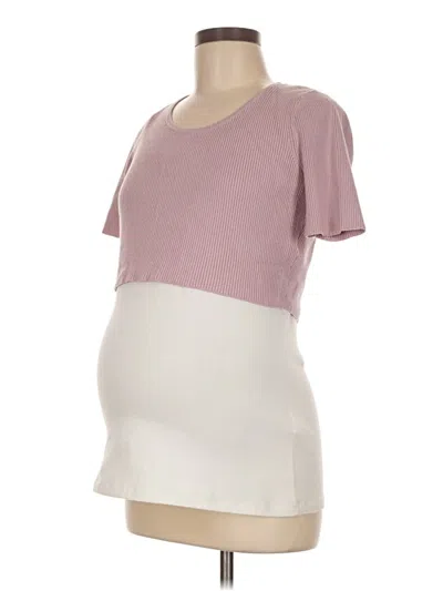 Pre-owned Seraphine Short Sleeve Top Pink Sweetheart Neckline Tops