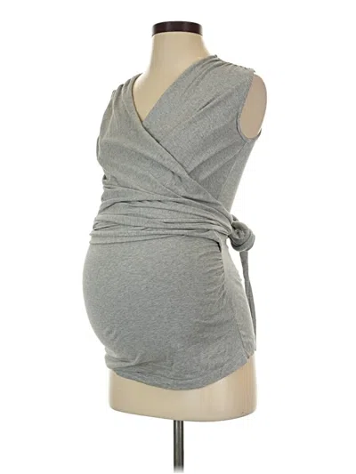Pre-owned Seraphine Sleeveless Top Gray Cowl Neck Tops
