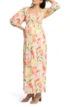 Seraphine Smocked Maxi Maternity Dress