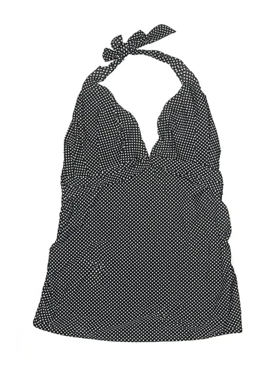 Pre-owned Seraphine Swimsuit Top Gray Polka Dots Pattern Swimwear