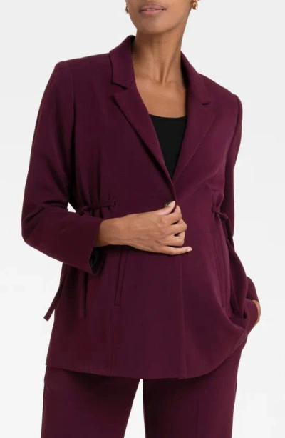 Seraphine Tailored Maternity Blazer In Plum