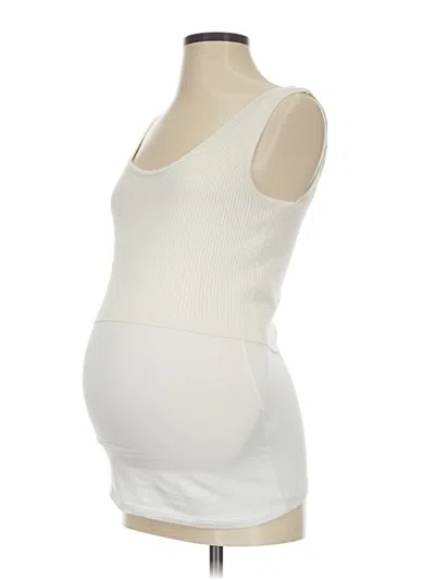 Pre-owned Seraphine Tank Top Ivory Strapless Neckline Tops In White