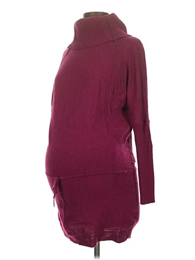 Pre-owned Seraphine Turtleneck Sweater In Burgundy