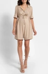Seraphine Utility Maternity/nursing Romper In Sand
