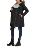 Seraphine Valetta Water Resistant 3-in-1 Maternity Parka In Black