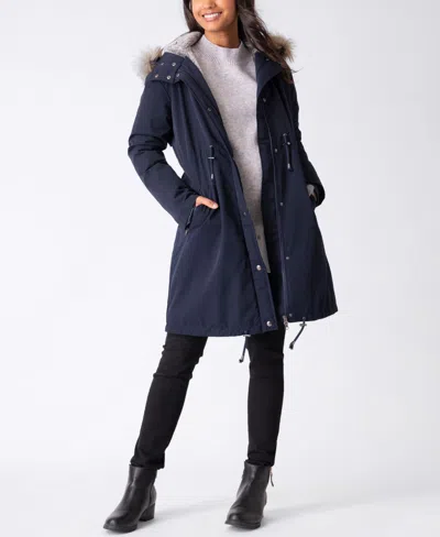 Seraphine Women's 3 In 1 Winter Maternity Jacket In Navy