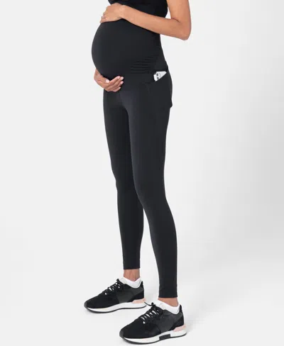 Seraphine Women's Active Support Soft-touch Maternity Leggings In Black