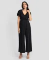 Seraphine Wide Leg Maternity Jumpsuit In Black