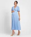 SERAPHINE WOMEN'S MATERNITY BUTTON THROUGH V-NECK DRESS
