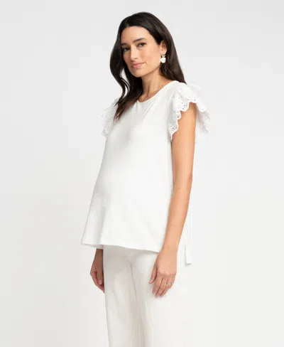 Seraphine Women's Maternity Flutter Sleeve Top