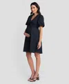 Seraphine Women's Maternity Front Bow Dress In Navy