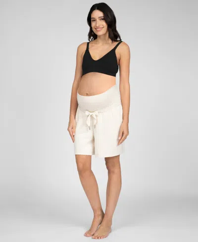Seraphine Women's Maternity Jersey Shorts In Cream