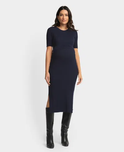 Seraphine Women's Maternity Nursing Dress In Navy