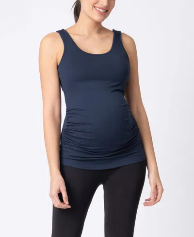 Seraphine Women's Maternity Nursing Tank Tops, Twin Pack In Gray,navy