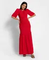 SERAPHINE WOMEN'S MATERNITY SHIRRED MAXI DRESS