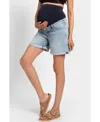 Seraphine Over The Bump Denim Maternity Shorts In Denim