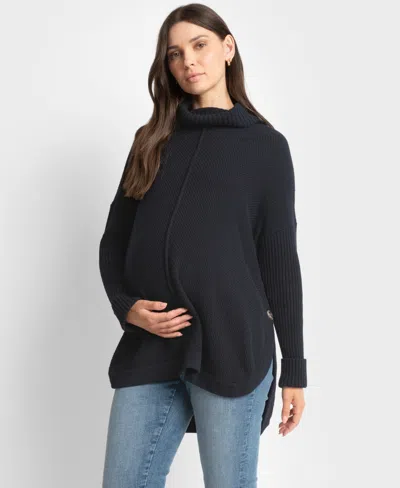 Seraphine Women's Roll Neck Sweater In Navy