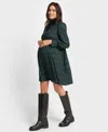 Shop Seraphine Women's Tunic Dress With Collar In Green
