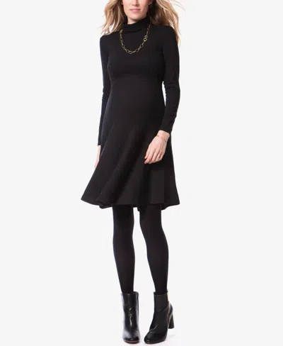 Seraphine Women's Vanessa Turtleneck Maternity Dress In Black