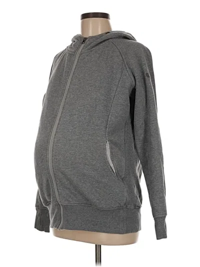 Pre-owned Seraphine Zip Up Hoodie In Gray