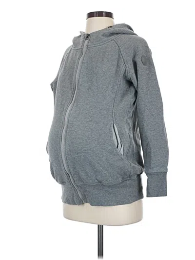 Pre-owned Seraphine Zip Up Hoodie In Gray