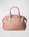 Serapian Ani Mini Mosaic Leather Top-handle Bag In Blush