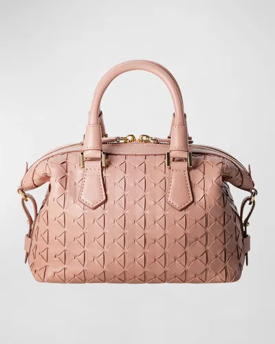 Serapian Ani Mini Mosaic Leather Top-handle Bag In Blush