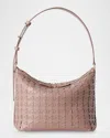 Serapian Ani Small Mosaic Leather Shoulder Bag In Blush