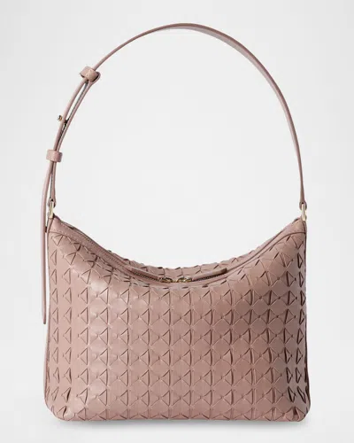 Serapian Ani Small Mosaic Leather Shoulder Bag In Blush