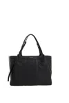 Serapian Woven-panel Tote Bag In Black
