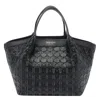 Serapian Mini Secret Mosaico Leather Microchain Tote Bag In Black
