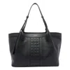 Serapian Secret Small Mosaic Leather Tote Bag In Black
