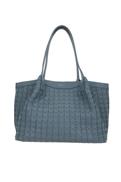 Serapian Small Secret Leather Tote Bag In Blue